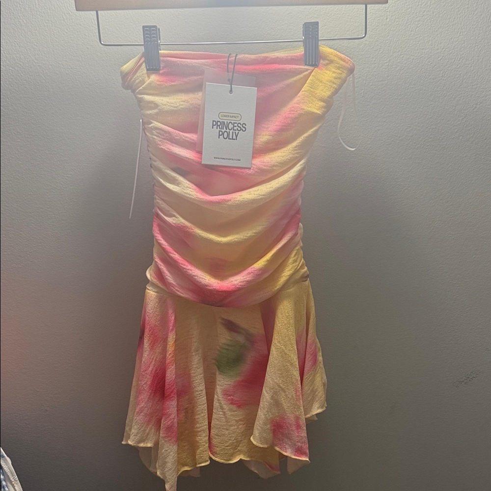 Princess Polly Vibrant Yellow and Pink Mini Dress